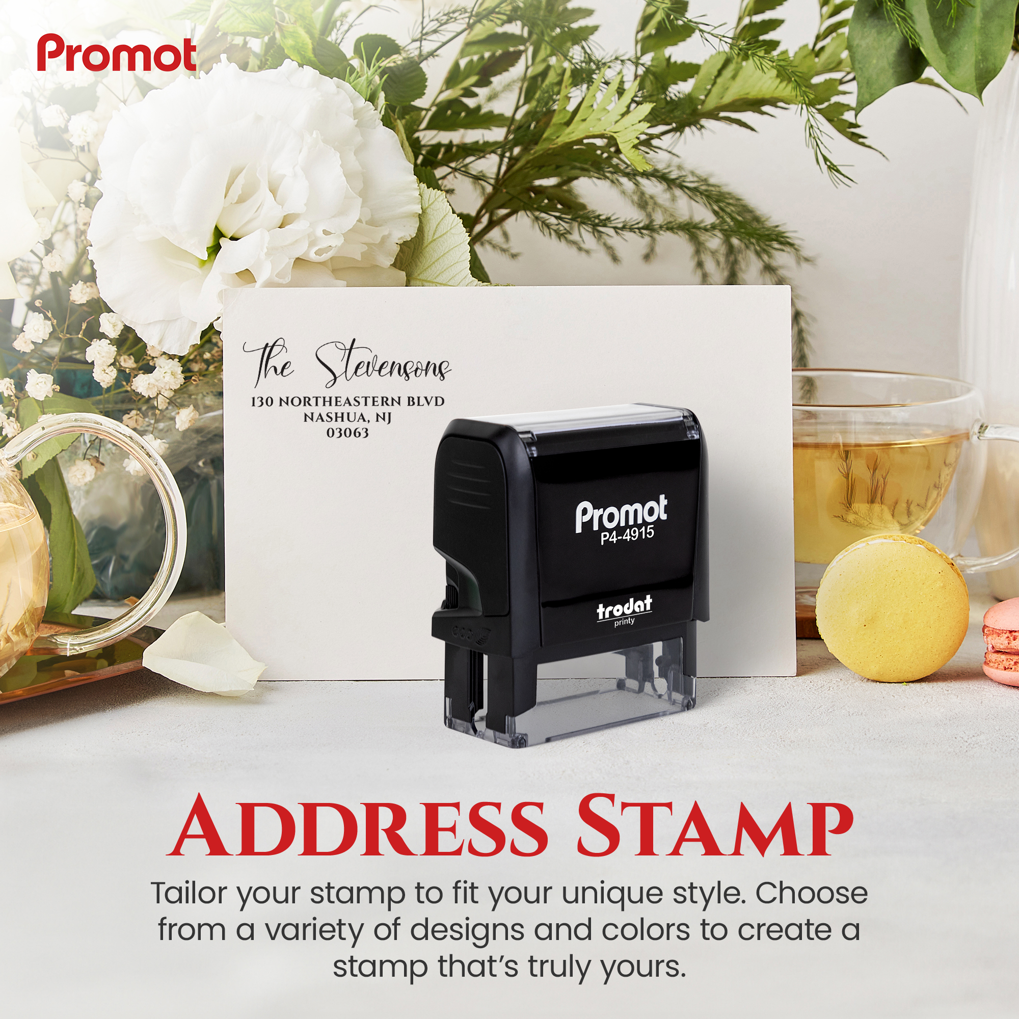 Address Stamp D1 (Extra Wide) 4-Line hover